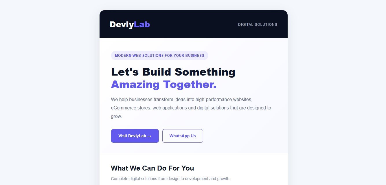 Premium HTML Email Template – DevlyLab Business Email
